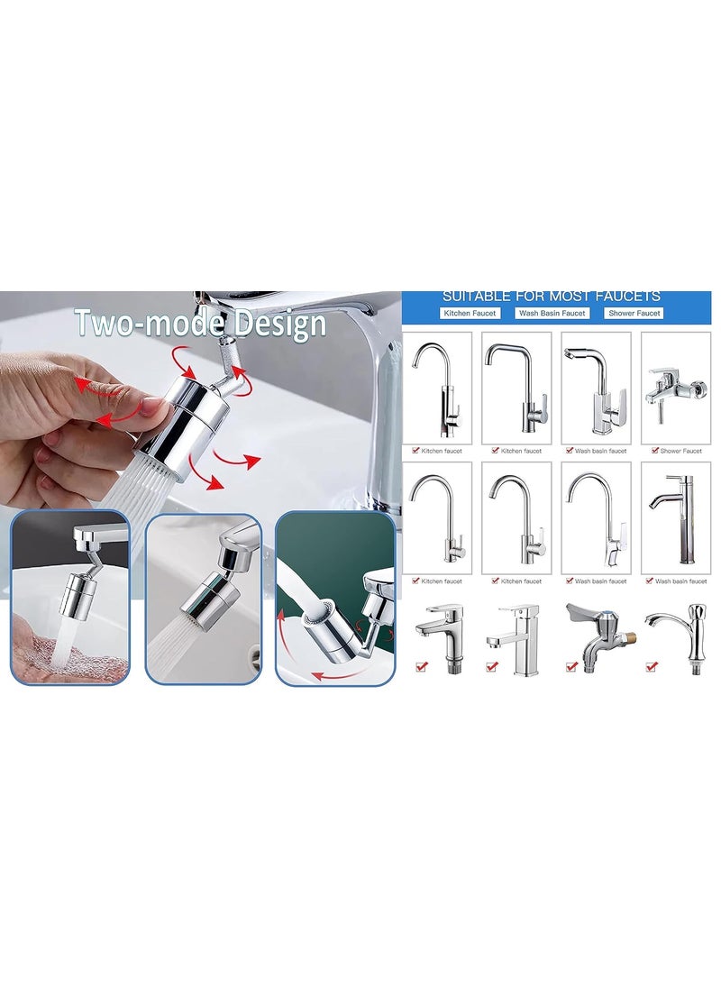 Techmahoday Techmahoday Pack of 1 Splash Filter Faucet 720 Rotatable Faucet Sprayer Head with Durable Copper AntiSplash OxygenEnriched Foam 4Layer Net Filter Leakproof Design with Double ORing  - Image 5