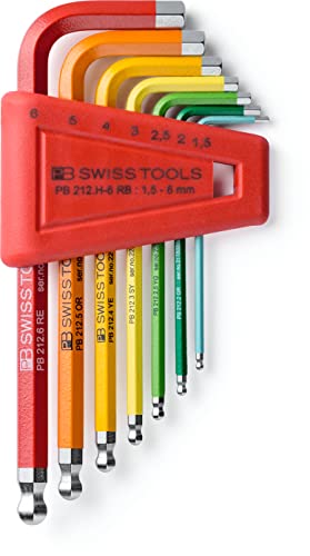 PB Swiss Tools Hexagon Socket Set PB 212.H-6 RB | 100% Swiss Made | 7-Piece Hex Key Set 1.5/2/2.5/3/4/5/6 mm for Screwdriving Work in Industry and Crafts - Image 2
