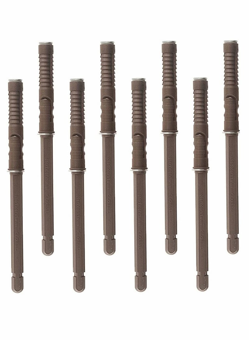 Brackets, Concealed Shelf Brackets, Floating Shelf Bracket with Screws Fixings Adjustable Heavy Duty Hardware, Floating Board Shelves, for DIY Custom, 8 Pcs (Ø10 x 100mm) - Image 1