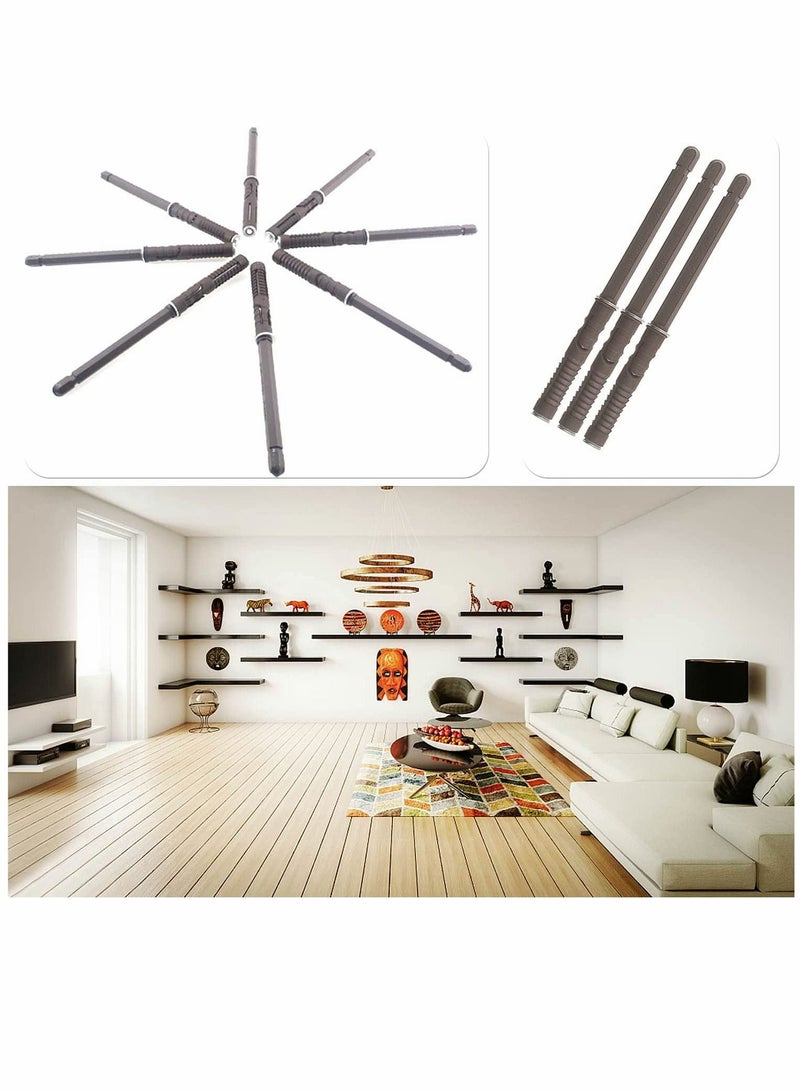 Brackets, Concealed Shelf Brackets, Floating Shelf Bracket with Screws Fixings Adjustable Heavy Duty Hardware, Floating Board Shelves, for DIY Custom, 8 Pcs (Ø10 x 100mm) - Image 4