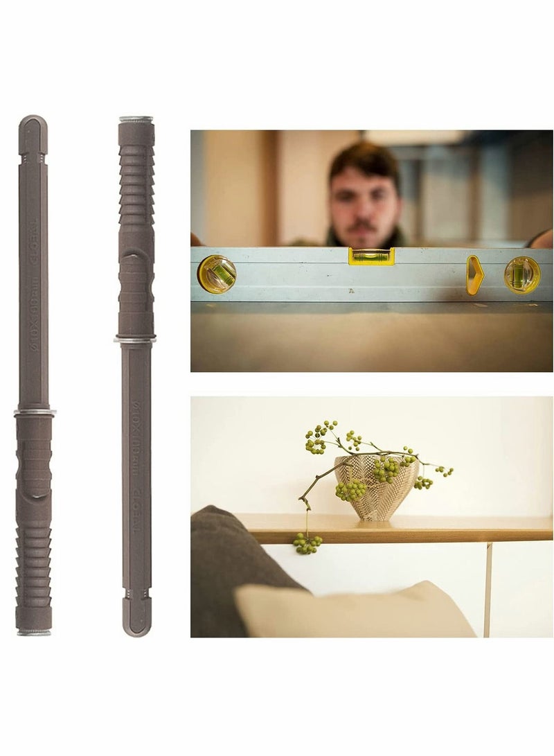 Brackets, Concealed Shelf Brackets, Floating Shelf Bracket with Screws Fixings Adjustable Heavy Duty Hardware, Floating Board Shelves, for DIY Custom, 8 Pcs (Ø10 x 100mm) - Image 5