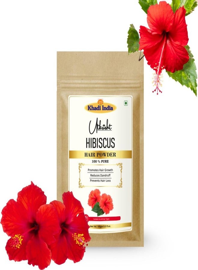 Utkrisht Khadi Hibiscus Hair Powder Pack 100g | Natural & Ayurvedic | Nourishment for Follicles, Strands & Roots | For Dry, Frizzy & Silky Hair | Suitable for All Hair Types | For Men & Women - Image 2