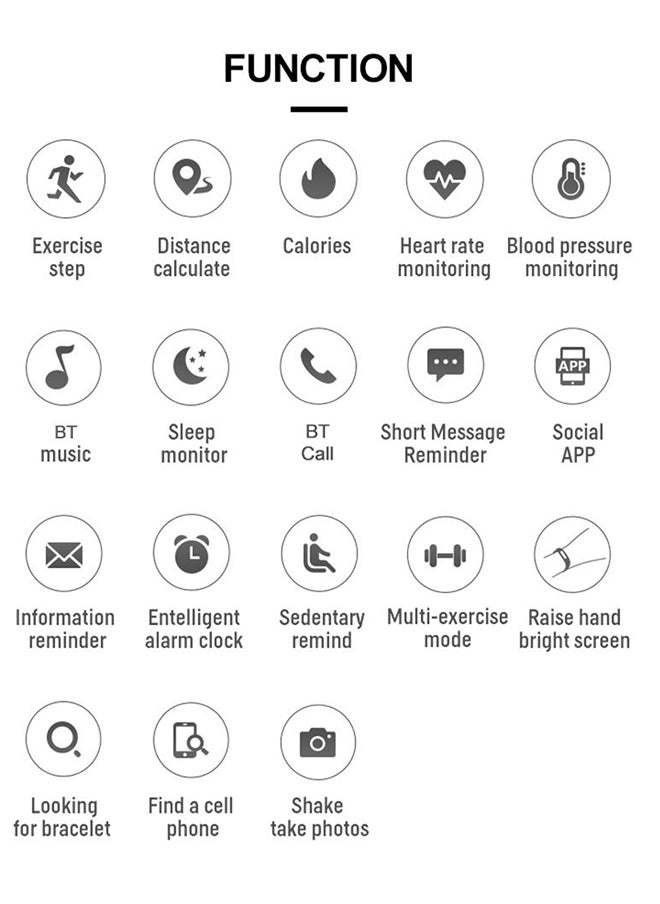 300.0 mAh T500 Series 5 Color Screen Message Reminder Health Monitor IP67 Waterproof Sport Tracker Intelligent Watch Black