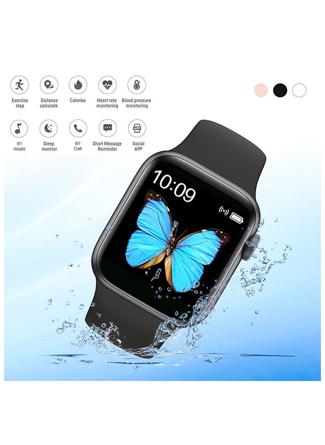 300.0 mAh T500 Series 5 Color Screen Message Reminder Health Monitor IP67 Waterproof Sport Tracker Intelligent Watch Black