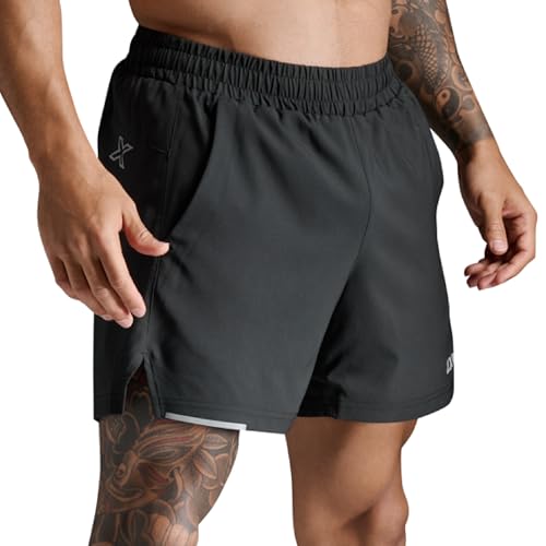 2XU Men's Aero 5 Inch Shorts - Powerful Muscle Support and Compression - Black/Silver Reflective - Size XX-Large - Image 1