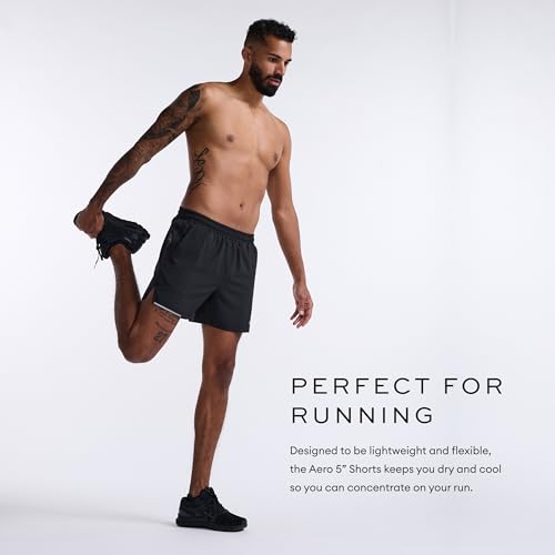 2XU Men's Aero 5 Inch Shorts - Powerful Muscle Support and Compression - Black/Silver Reflective - Size XX-Large - Image 5
