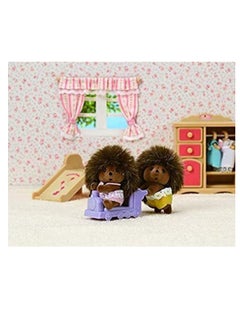 Sylvanian Families Hedgehog Twins Toy Set - Adorable Hedgehog Doll Twins for Playhouses and Roleplay  - Image 2