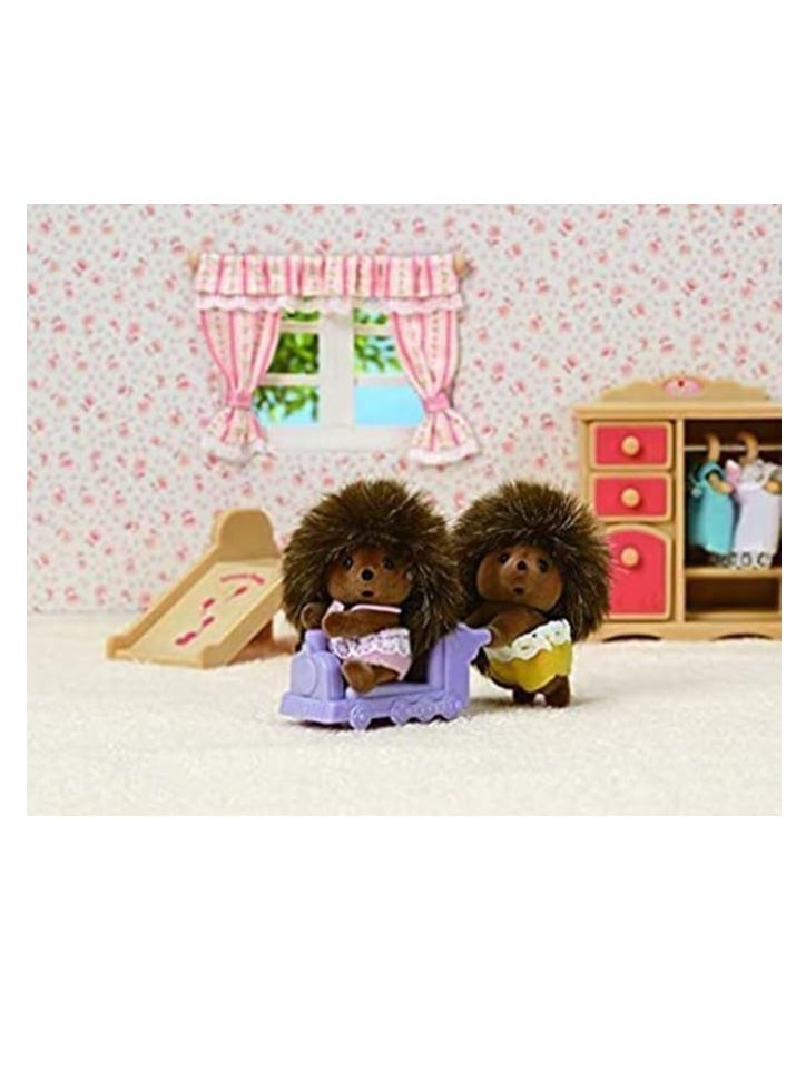 Sylvanian Families - Hedgehog Twins Toy Set - Adorable Hedgehog Doll Twins for Playhouses and Roleplay - Image 1