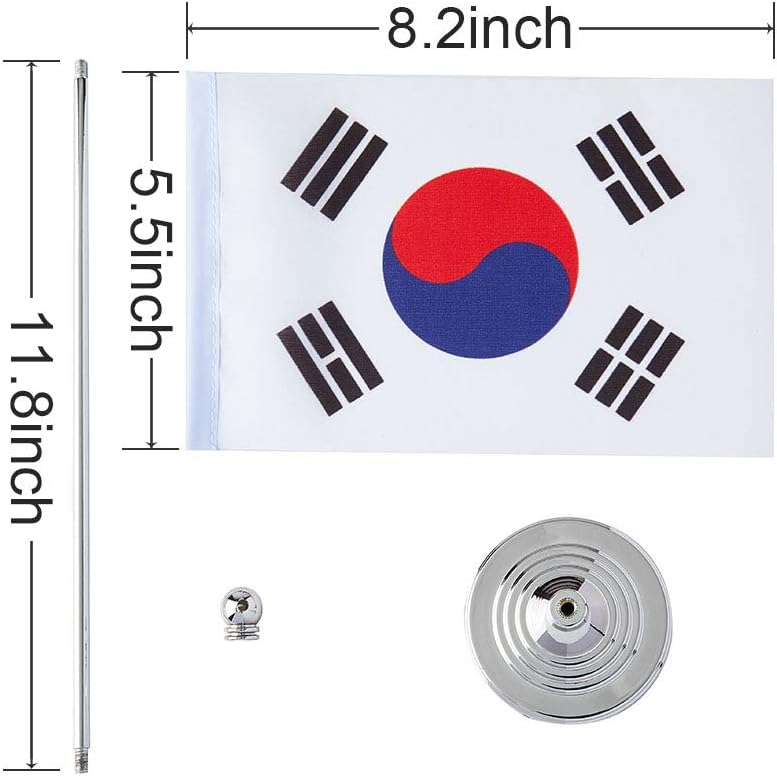 mflagperft South Korea Flag South Korean Flags, Small Mini South Korean Desk Flag, Used for Table Office Classroom Home Patriotic Events Decorations - Image 1