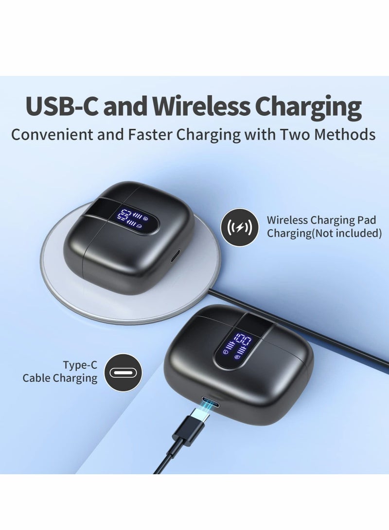 Captaintech Bluetooth Headphones Active Noise Cancelling Wireless Earbuds LED Power Display 60 Hours Playback For Business Sports TV Smartphone Computer Laptop - Image 5