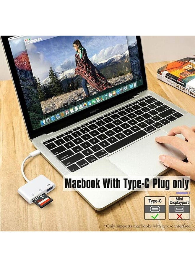 USB C إلى قارئ بطاقة SD ، نوع C ميكرو SD TF قارئ بطاقة محول ، 3 في 1 USB C إلى USB كاميرا قارئ بطاقة الذاكرة محول لآيفون 15/16/17 برو ماكس ، ماك / آيباد / ماك بوك برو / الهواء ، جهاز لوحي هاتف أندرويد - Image 4