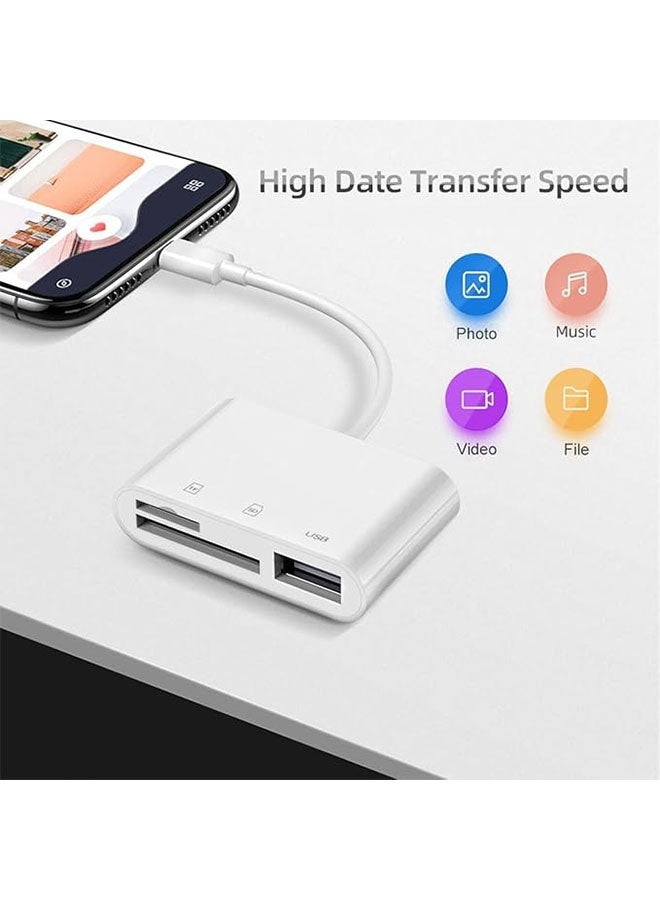 USB C إلى قارئ بطاقة SD ، نوع C ميكرو SD TF قارئ بطاقة محول ، 3 في 1 USB C إلى USB كاميرا قارئ بطاقة الذاكرة محول لآيفون 15/16/17 برو ماكس ، ماك / آيباد / ماك بوك برو / الهواء ، جهاز لوحي هاتف أندرويد - Image 3