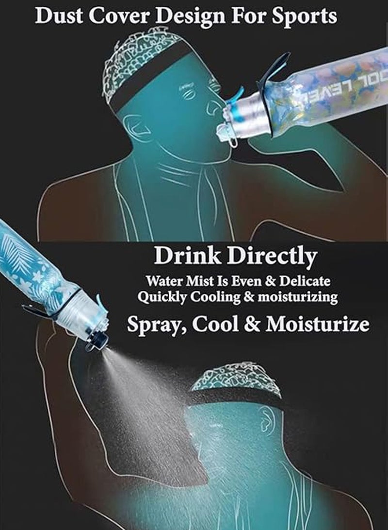 COOL LEVEL Insulated Water Bottle with Sip and Mist Spray Function, Leakproof Spout, Double Walled Aluminum Insulation Keeps Drinks Cool for Hours - Perfect for Sports, Gym, Cycling, Running, Outdoors and More - Image 2