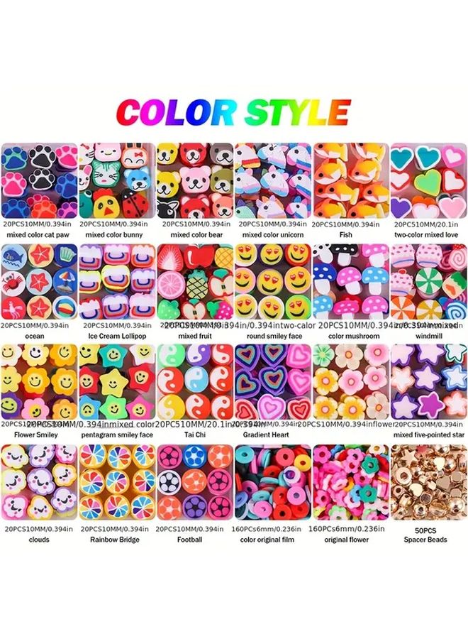 20 قطعة من مجموعة أدوات صنع المجوهرات من الطين اللين لعيد الميلاد للأساور والقلائد والأقراط - Image 3