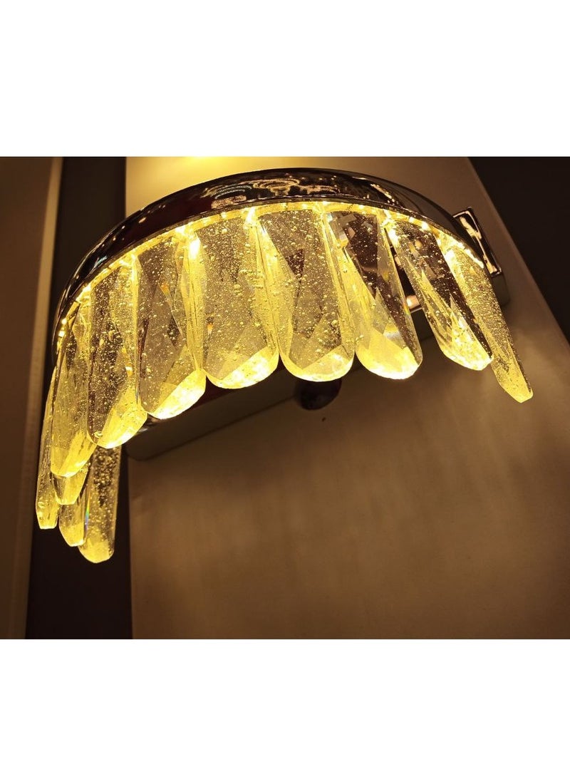 Visionary 3 Colour Changeable French Luxury Modern LED Wall Lamp Wall Light Simple Villa Duplex  Light Decorative American Branch Living Room Crystal Wall Lamp - Image 4