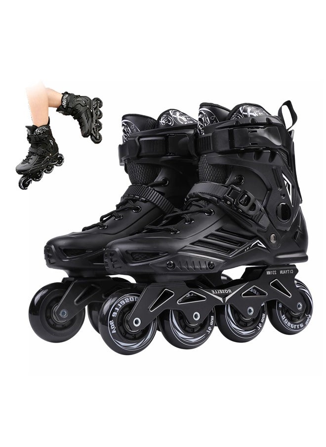 Favarey Inline Skates for Adults and Men, Professional Roller Skates with Ankle Support for Girls and Boys, Outdoor Indoor Inline Skates for Children, Beginners, Unisex, Size 42  - Image 1