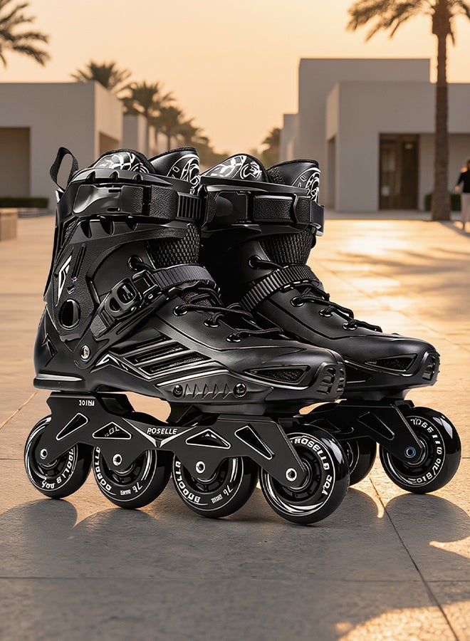 Favarey Inline Skates for Adults and Men, Professional Roller Skates with Ankle Support for Girls and Boys, Outdoor Indoor Inline Skates for Children, Beginners, Unisex, Size 42 - Image 2