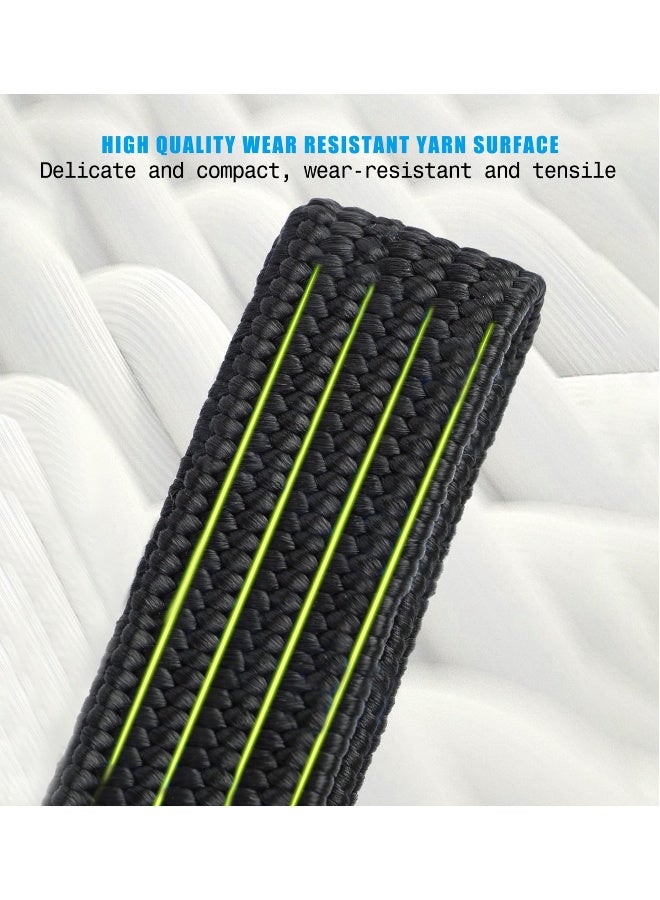 4 Pack Bungee Cords With Hooks Set Black Adjustable 80" Long Flat Heavy Duty Elasticity Straps with Length Adjustment Metal Buckle Luggage Elastic Rope for Moving Cargo - Image 4