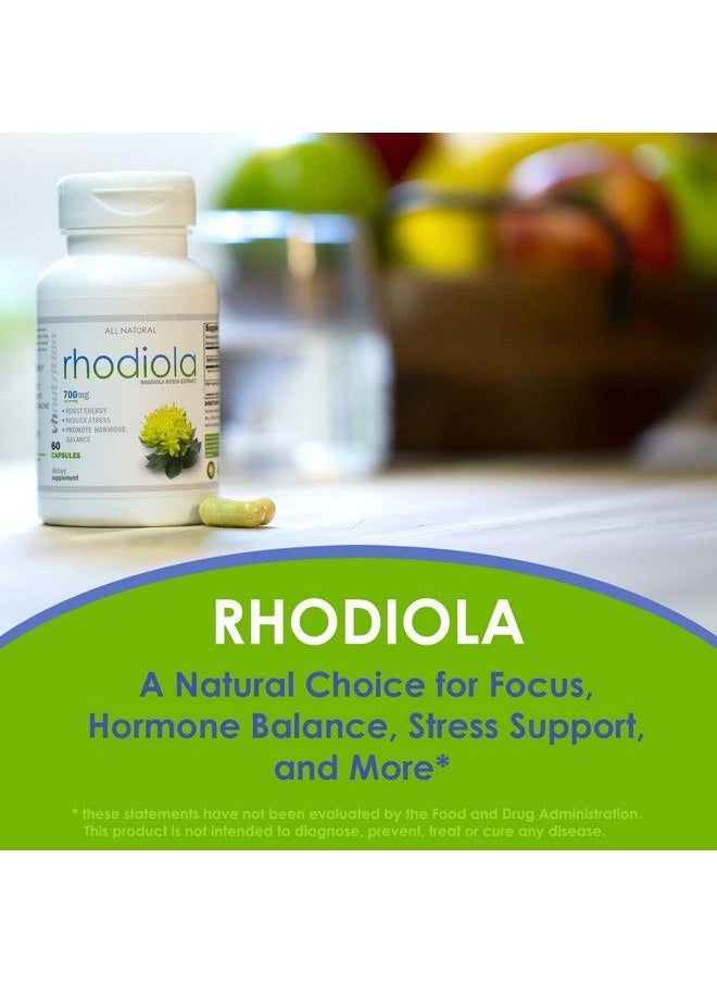 VH Nutrition - Rhodiola; Rhodiola Rosea Capsules; Maximum Strength Supplement For Adrenal Support Focus Memory And Energy - Image 1