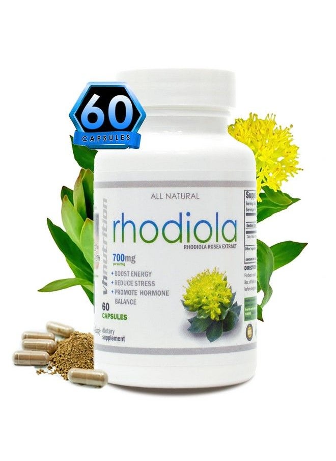 VH Nutrition - Rhodiola; Rhodiola Rosea Capsules; Maximum Strength Supplement For Adrenal Support Focus Memory And Energy - Image 1