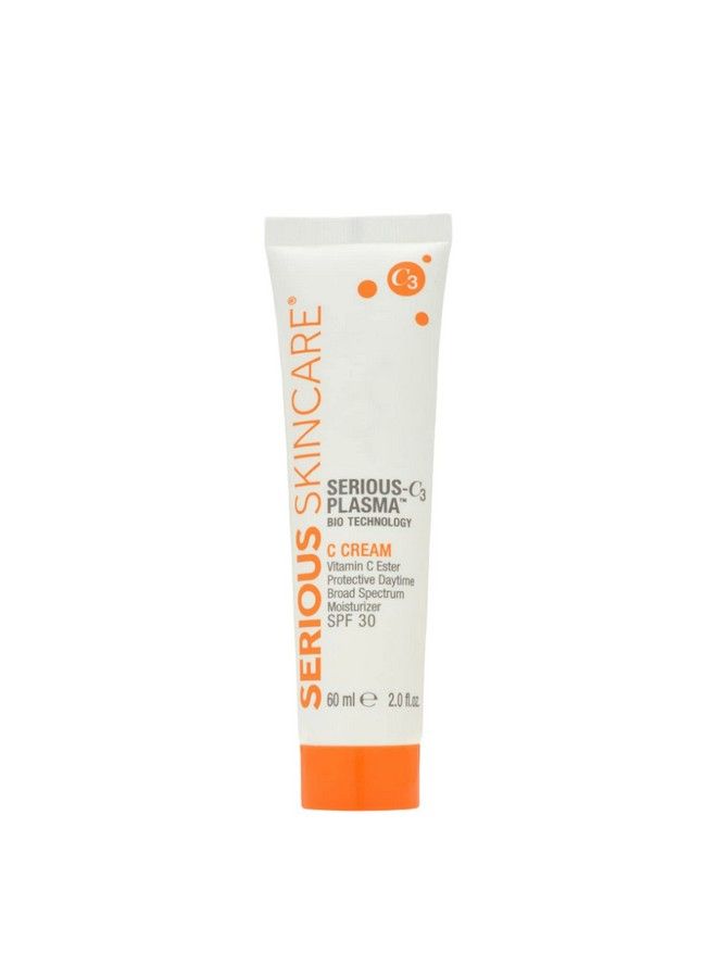 Serious C3 Plasma C Cream Vitamin C Ester Protective Daytime Broad Spectrum Spf 30 Moisturizer 2 Oz. Facial Moisture Cream Sunscreen Hydrating Smoother & Brighter Skin