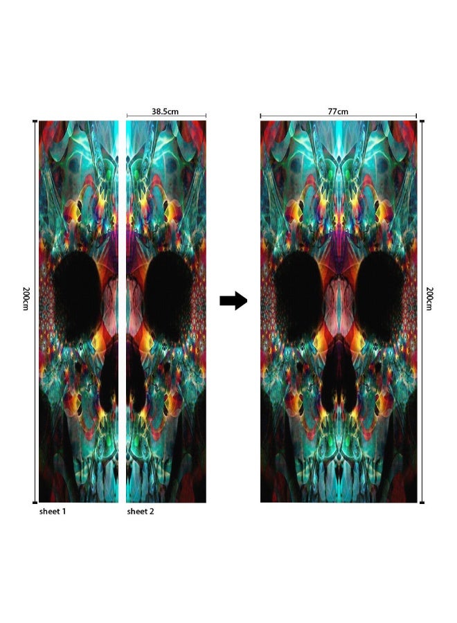 NIBEMINENT Eco-Friendly 3D Door Stickers - High-Definition Halloween Self-Adhesive Door Decor