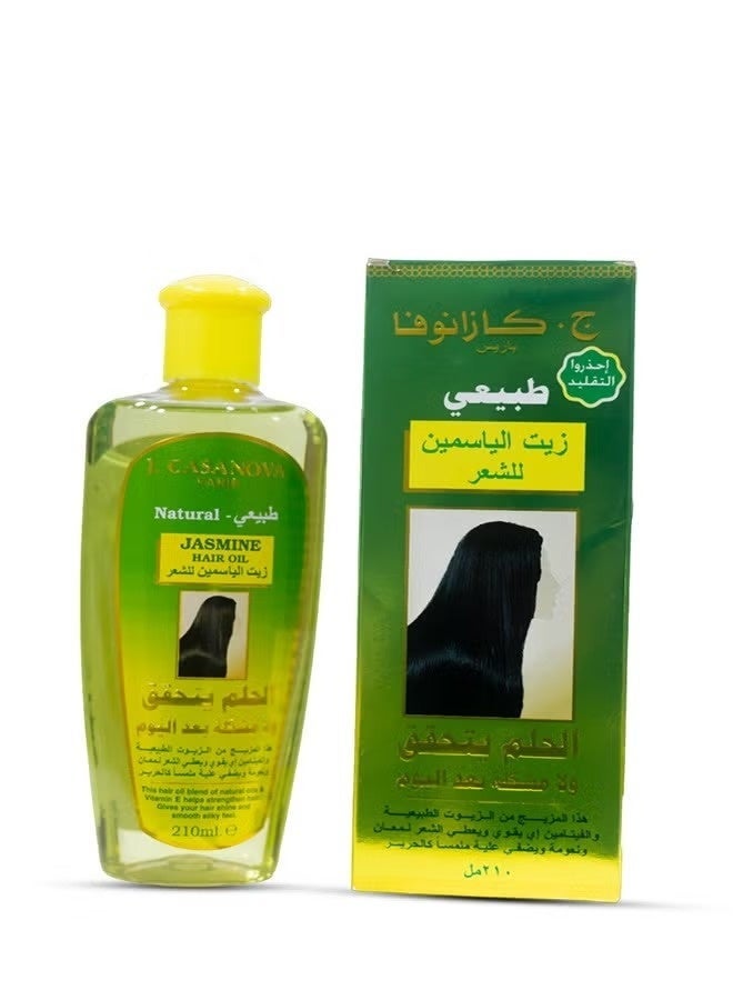 جيه كازانوفا جي كازانوفا زيت شعر بالياسمين - 210 مل - Image 1