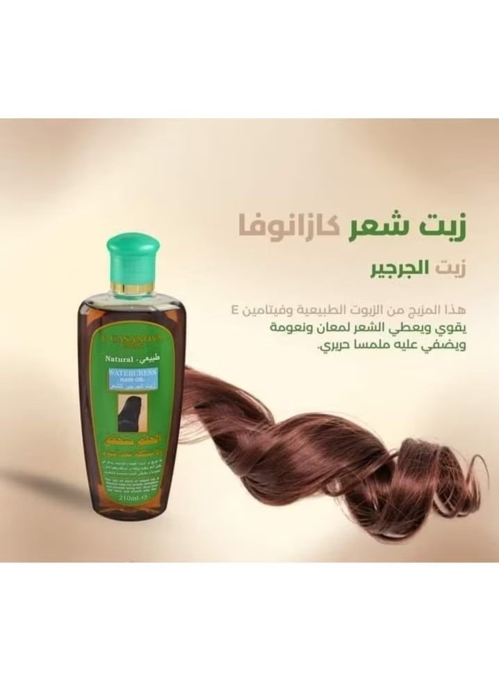 جيه كازانوفا جي كازانوفا زيت شعر بالياسمين - 210 مل - Image 2