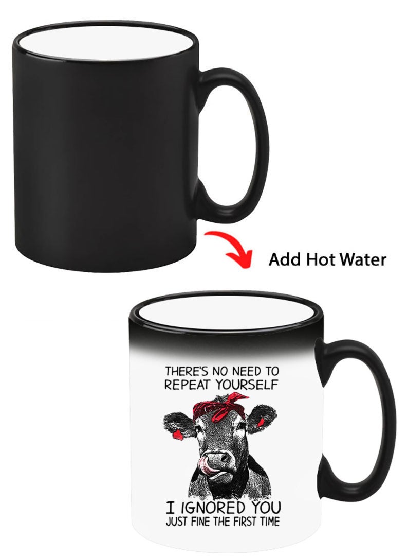 Theodor Color Changing Heat Sensitive Ceramic Mug, Image Revealed When HOT Liquid is Added! there is no ned to repeat yourself - Image 1