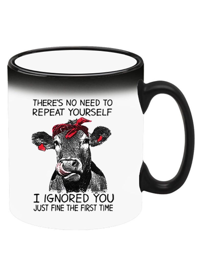 Theodor Color Changing Heat Sensitive Ceramic Mug, Image Revealed When HOT Liquid is Added! there is no ned to repeat yourself - Image 2