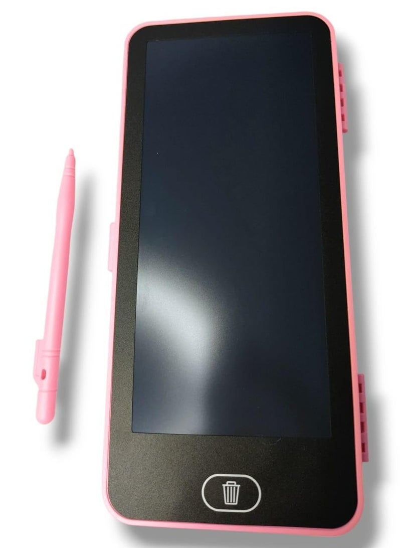 Beauenty LCD Drawing Pen Case – 11.5 x 21.5 cm, Easy Writing with Eye Protection, Lock Screen, One-Key Erase, Large Space (LCD Screen-Pink) - Image 1