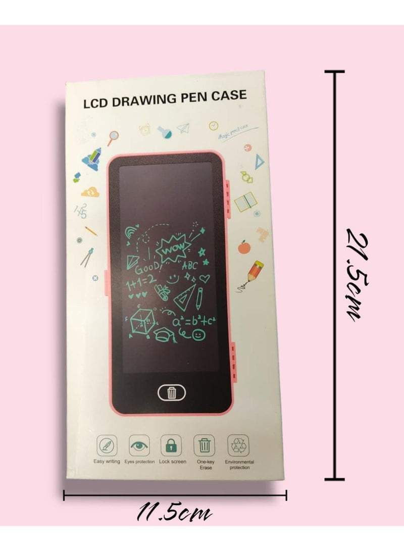 Beauenty LCD Drawing Pen Case – 11.5 x 21.5 cm, Easy Writing with Eye Protection, Lock Screen, One-Key Erase, Large Space (LCD Screen-Pink) - Image 3