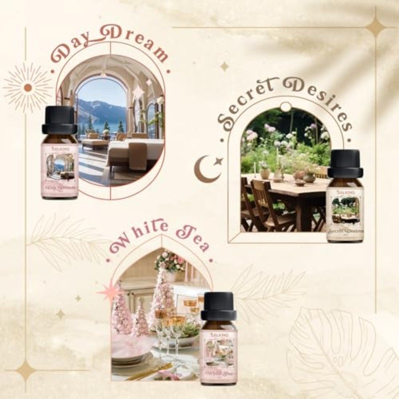 Fragrance Oil, Essential Oils Gift Set, Diffuser Oils, Scented Oils for Soaps Candle Making - The, Santal, My Way, Day Dream, Secret Desires, White Tea - Image 3