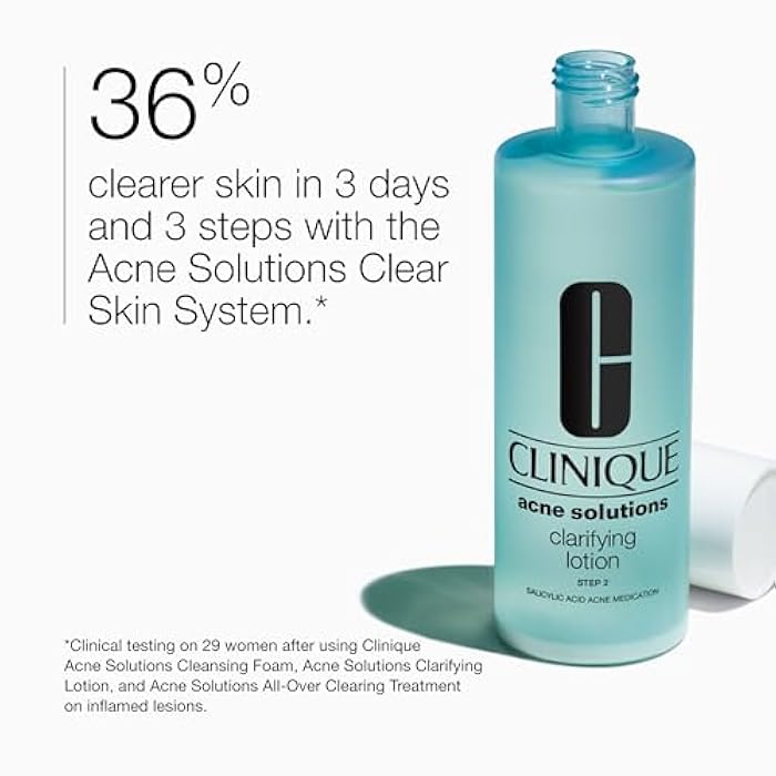 Clinique Acne Solutions Clarifying Lotion Exfoliating Facial Toner with Salicylic Acid | Reduces Oil + Unclogs Pores - Image 2
