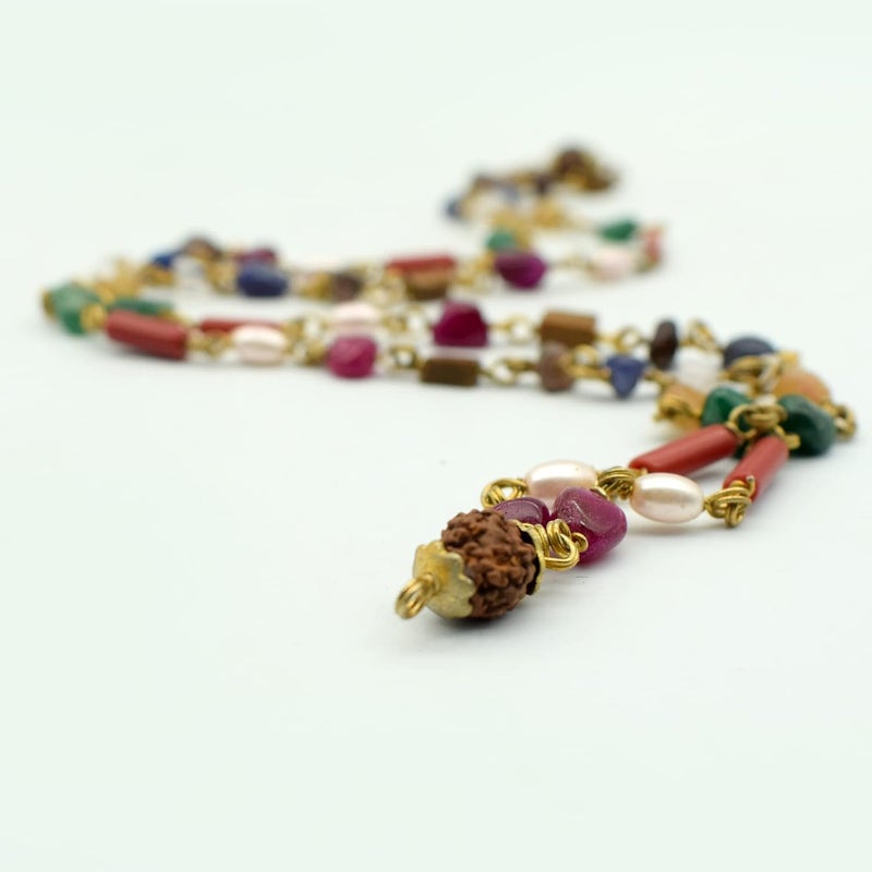 Puja N Pujari Puja N Pujari Crystal Design Garland Mala for God Photo Frames and Idols  - Image 1