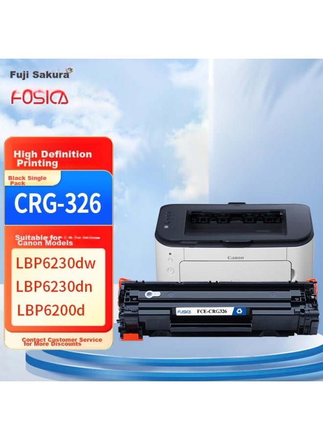 Fusica Compatible Toner Cartridge For Canon Lbp6230dw Printer, Canon Lbp6230dn Lbp6200d Toner Cartridge Crg326 High-capacity Drum Unit With Toner All-in Black - Image 1