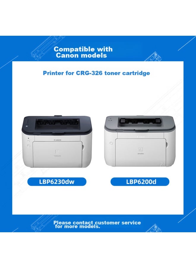 Fusica Compatible Toner Cartridge For Canon Lbp6230dw Printer, Canon Lbp6230dn Lbp6200d Toner Cartridge Crg326 High-capacity Drum Unit With Toner All-in Black - Image 2
