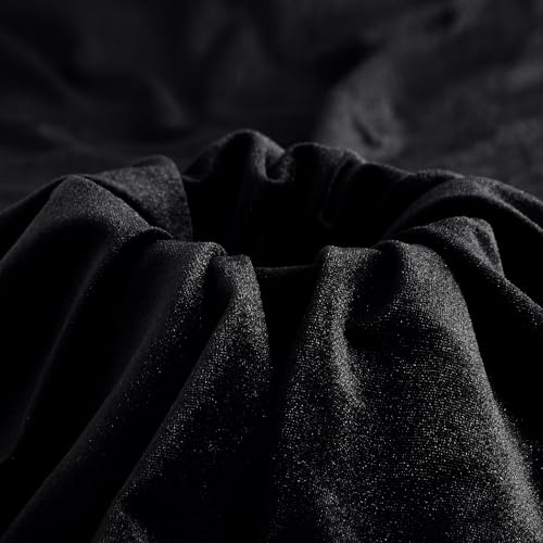 MaiMaiSuan Black Velvet Fabric by The Yard,5 Yards 60" Wide Soft Stretchy Velvet Cloth for Upholstery Sofa Chair Cover,DIY Sewing,Costume,Craft,Curtain - Image 1