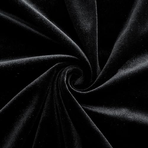 MaiMaiSuan Black Velvet Fabric by The Yard,5 Yards 60" Wide Soft Stretchy Velvet Cloth for Upholstery Sofa Chair Cover,DIY Sewing,Costume,Craft,Curtain - Image 4