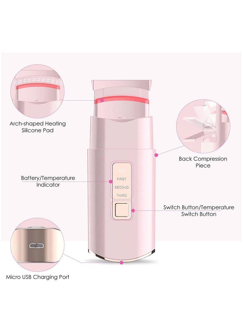 SYOSI - Heated Eyelashes Curler, USB Rechargeable Electric Eyelash Curlers with 3 Level Temp, Quick Heating & Long-Lasting Curling Effect - Image 1