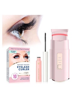Heated Eyelashes Curler, USB Rechargeable Electric Eyelash Curlers with 3 Level Temp, Quick Heating & Long-Lasting Curling Effect