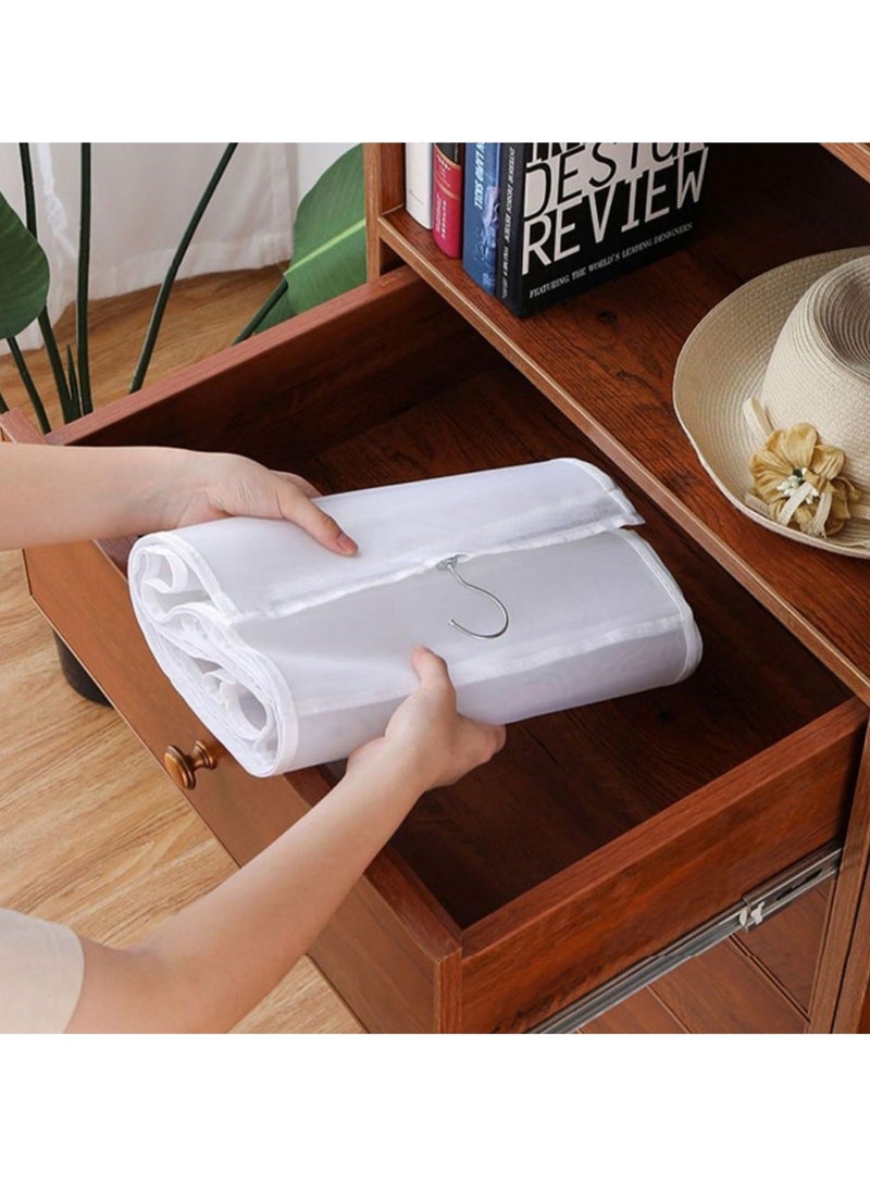 هاهاهاي منظم شنقا حقيبة يد مع 8 جيوب ، منظم محفظة معلقة من قماش أكسفورد قابل للطي ، منظم خزانة خزانة تخزين حقيبة يد لغرفة نوم خزانة عائلية (أبيض) - Image 4