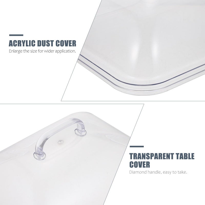 Acrylic Food Cover Tent With Handle 27x21cm Dessert Snack Protector Dome For Cake Fruit - Image 4