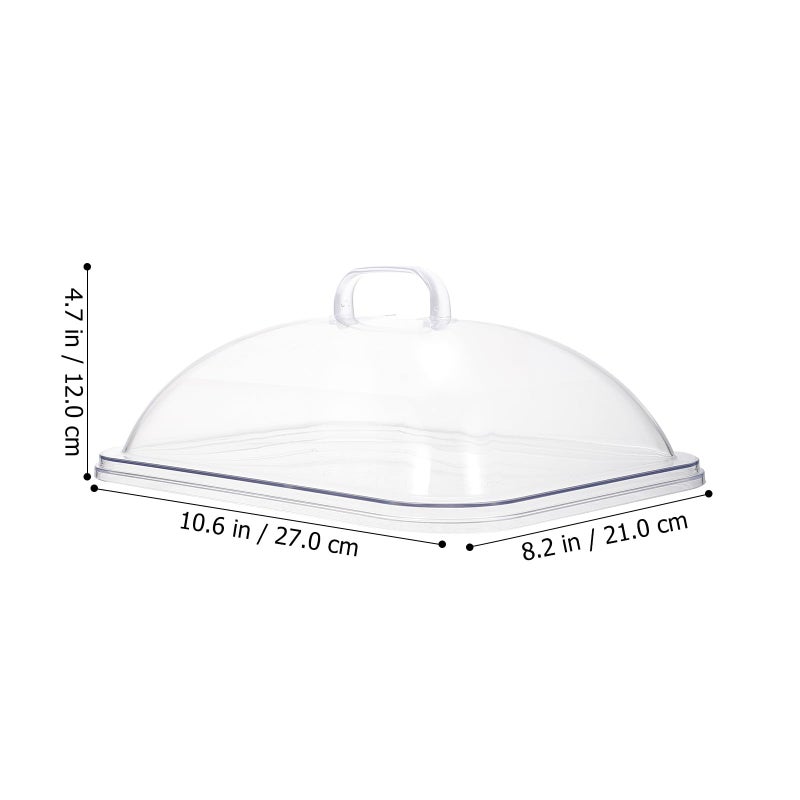 Acrylic Food Cover Tent With Handle 27x21cm Dessert Snack Protector Dome For Cake Fruit - Image 3