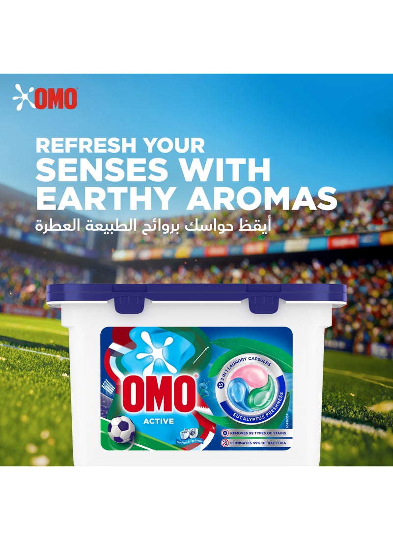 Omo Limited Edition - Active 3in1 Laundry Capsules Eucalyptus Freshness - Image 3