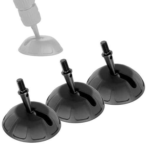 Leofoto SC-80 Rubber Feet, Tripod Feet, Anti-Slip, Drop Notch for Low Angle, 3/8" Mounting Stub, Set of 3 - Image 1