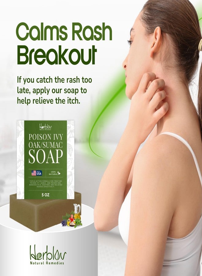 Herblov Poison Ivy Soap Bar - All Natural Poison Ivy Treatment - Anti-Itch Skin Cleanser Wash for Poison Ivy, Poison Oak & Sumac - Removes Oils, Soothes & Relieves Rashes - 5oz Jewelweed Soap Made in USA - Image 5