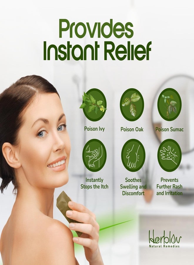 Herblov Poison Ivy Soap Bar - All Natural Poison Ivy Treatment - Anti-Itch Skin Cleanser Wash for Poison Ivy, Poison Oak & Sumac - Removes Oils, Soothes & Relieves Rashes - 5oz Jewelweed Soap Made in USA - Image 2