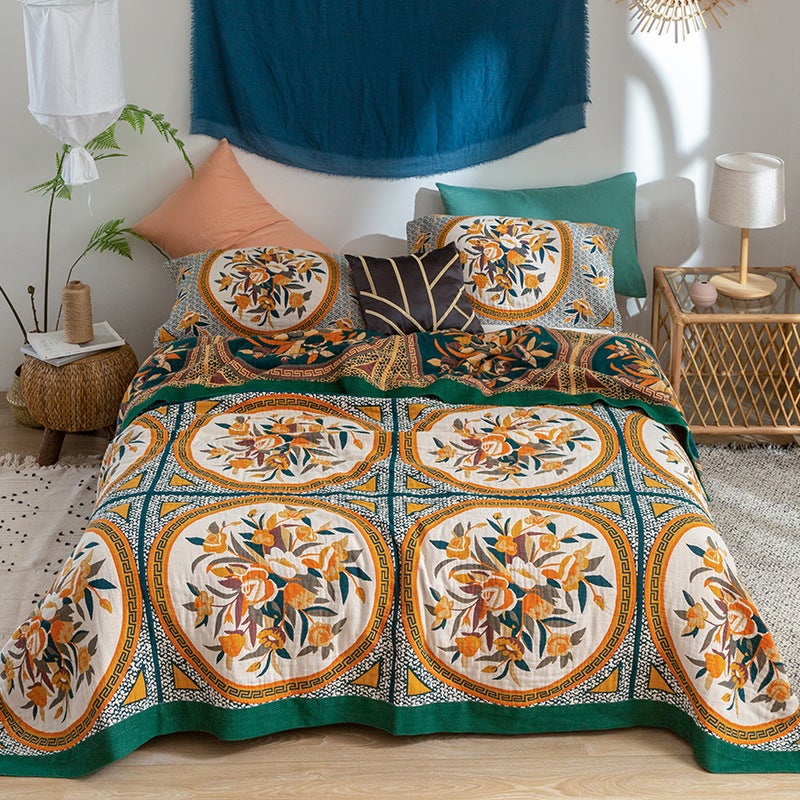 New Towel Quilt Supply Home Single Double Air-Conditioning Blanket Four Seasons Universal Modern Simple Style Towel Blanket - Image 1