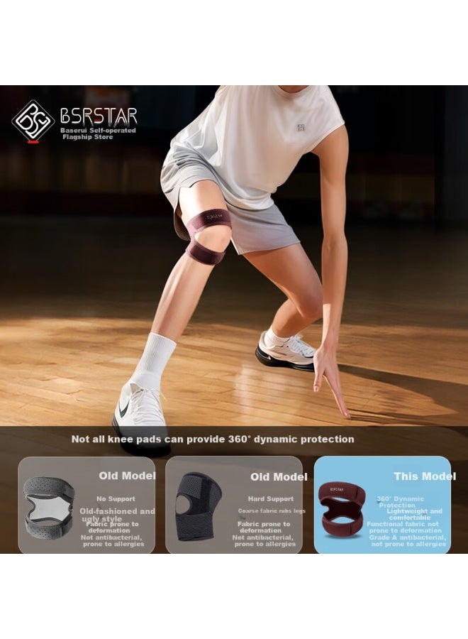 Bestray Besray Thin Knee Support For Summer Sports, Unisex Running Badminton Professional Patella Knee Brace For Men And Women - Image 2